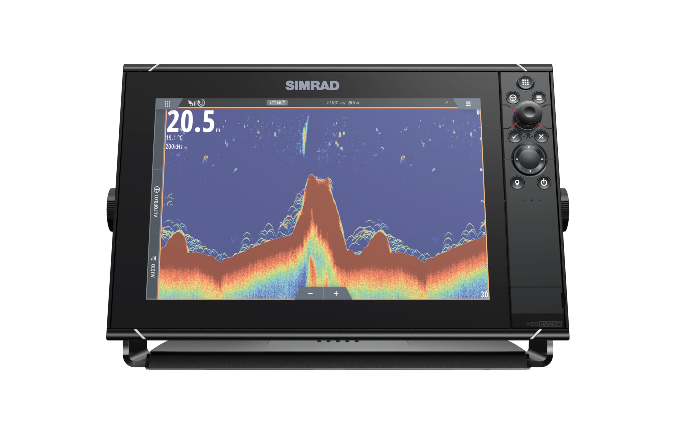 Simrad NSS12 Evo3S Chartplotter and Fishfinder with Preloaded C-MAP US Enhanced Charts, 12 Inch Display, Black, 000-15403-002