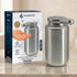 GentleJet WaveJet Automatic Liquid Soap Dispenser Touchless Sensor, USB-C Rechargeable, 304 Stainless Steel, IPX5 Waterproof for Bathroom Kitchen Sink, 10 oz / 300 ml