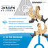 Stan OnneX Clicker Thumb Bow Release Aid for Archery & Hunting - Adjustable, DLC-Coated Resistant Internals, Smooth Action, Click-Feedback System, Modular 3 or 4 Finger Fit, Heavy Metal, Large