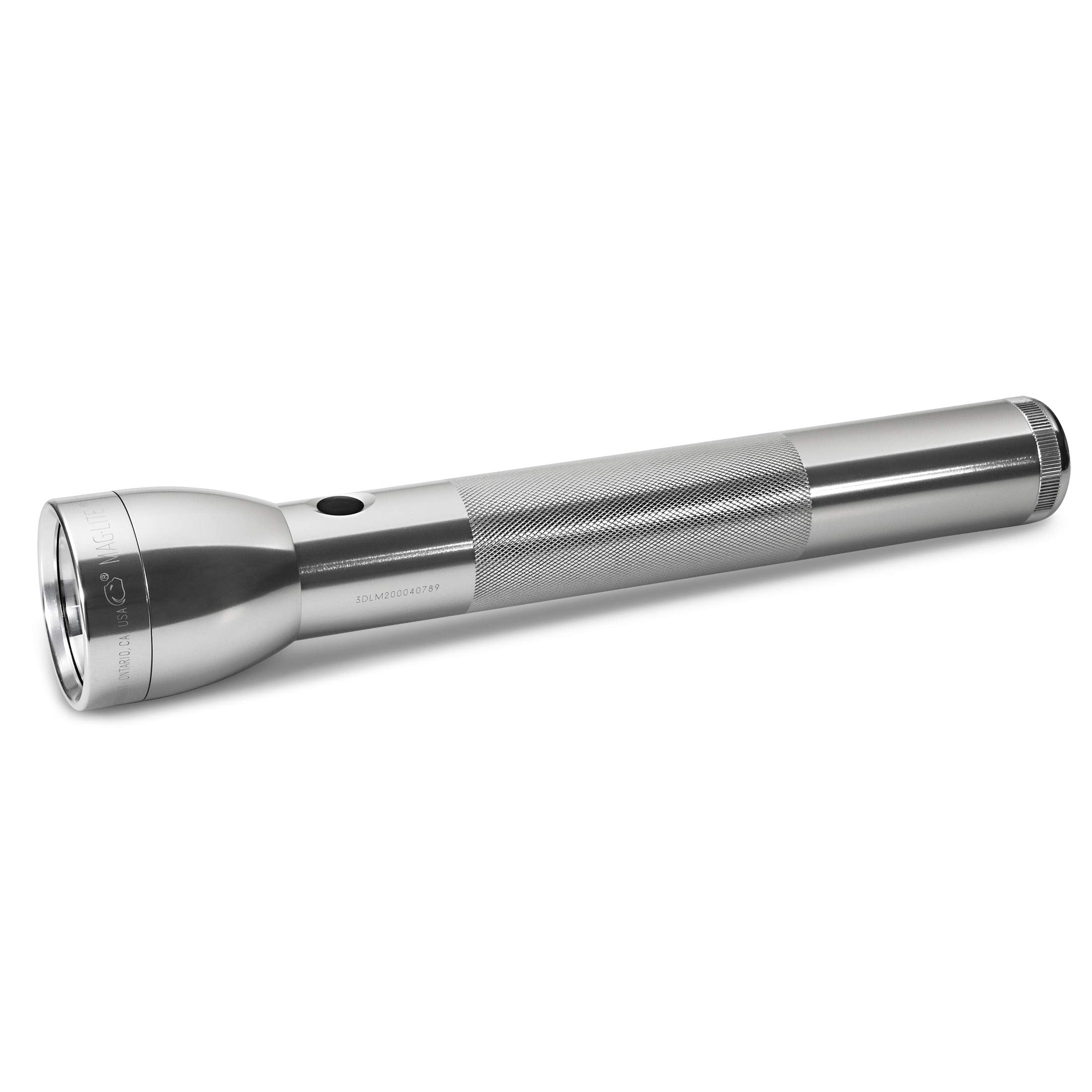 Maglite ML300L LED 3-Cell D Flashlight, Adjustable Focus, Long Battery Life, Water-Resistant, Tactical and Emergency Use – Silver