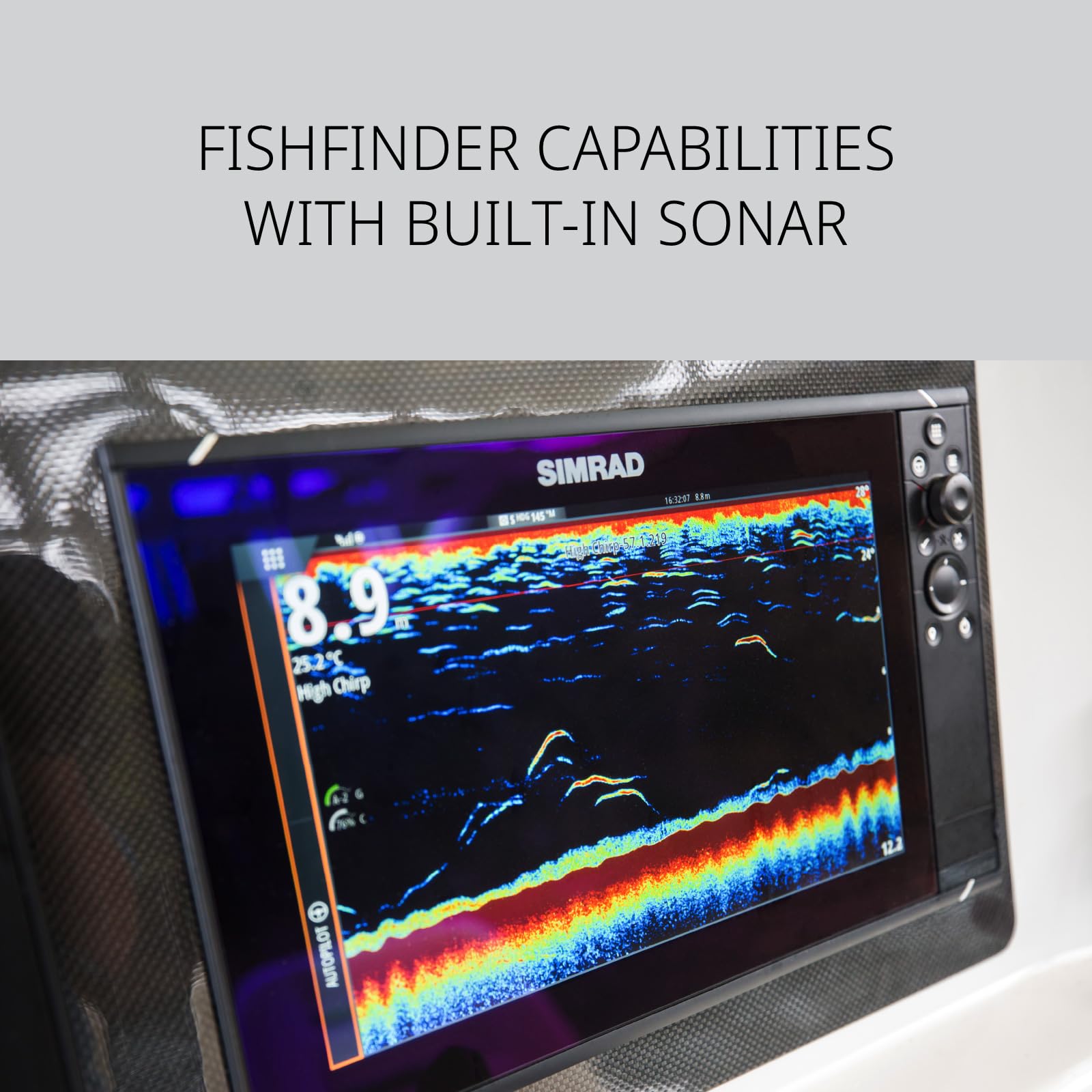 Simrad NSS12 Evo3S Chartplotter and Fishfinder with Preloaded C-MAP US Enhanced Charts, 12 Inch Display, Black, 000-15403-002