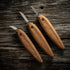 FLEXCUT Pro Series Wood Carving Tools, 3-Pack Kit with 1" Chip, 1-3/8" Detail, 1-5/8" Carving, Ergonomic Knife Handles (FP200)