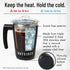 OUTSIDER The AM 17 oz Stainless Steel Vacuum Insulated Coffee Mug with 180 Rotating Swivel Handle and Lockable Spill Proof Lid  Travel Tumbler for Outdoor, Home & Office - Black