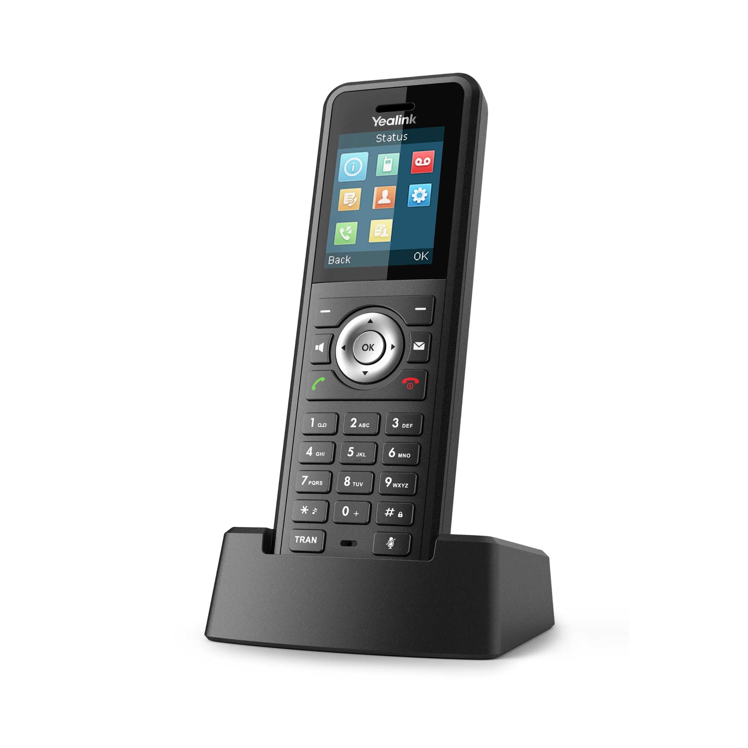 Yealink W59R Cordless Ruggedized DECT IP Phone, Base Station Not Included, 1.8-Inch Color Display, Power Adapter Included