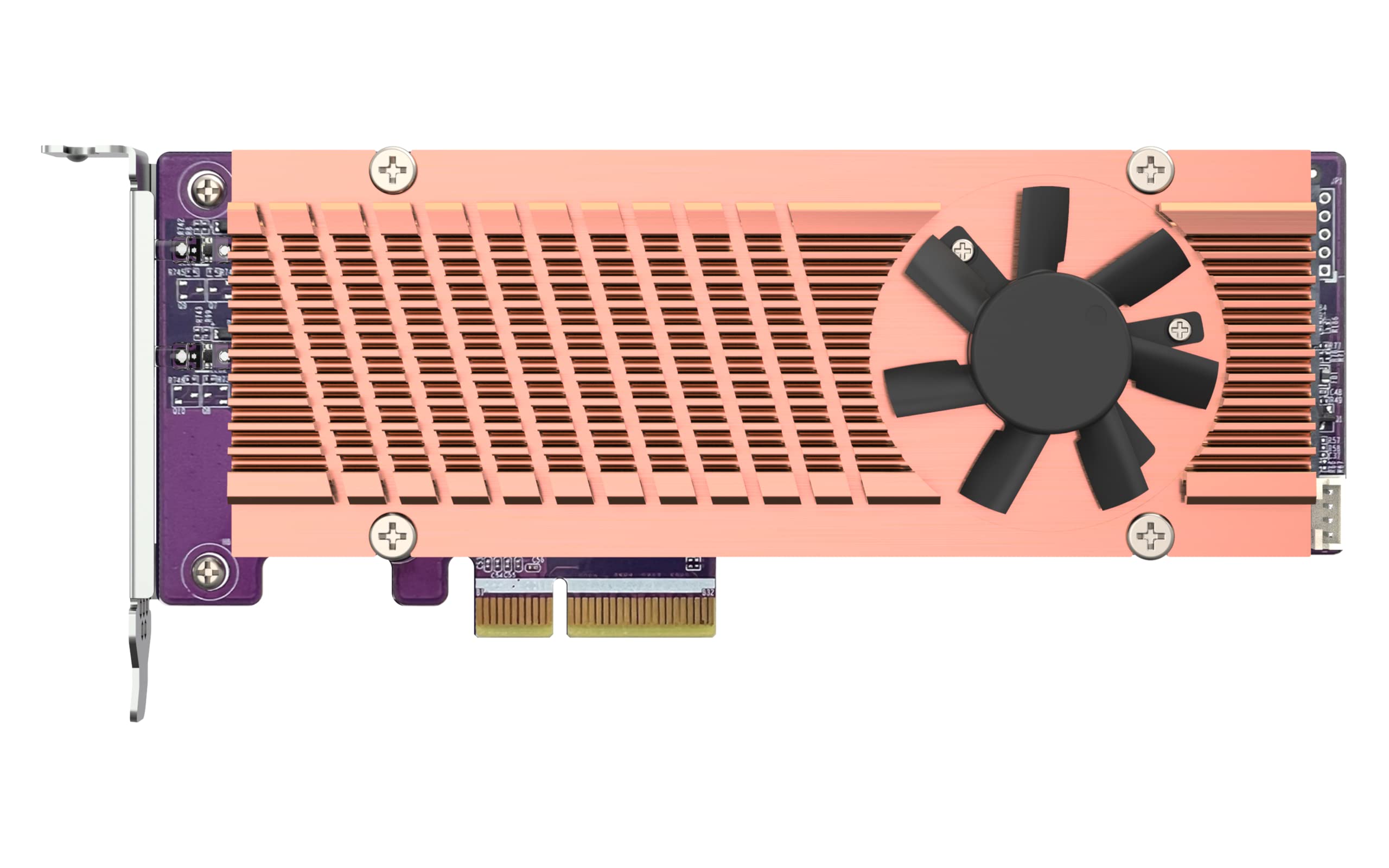 QNAP QM2-2P-344A Dual M.2 PCIe SSD Expansion Card, Supports up to Two M.2 2280/22110 Form Factor M.2 PCIe (Gen3 x4) SSDs, PCIe Gen3 x4 Host Interface, Low-Profile Bracket pre-Loaded, 2 x SSD