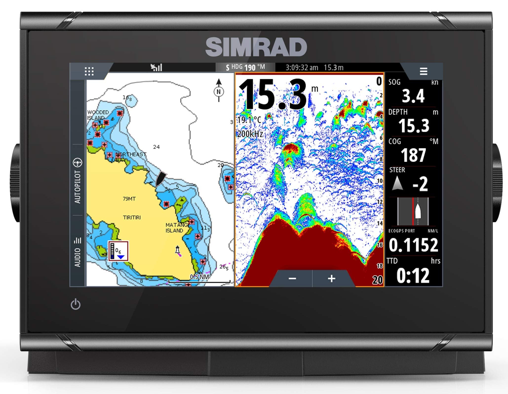Simrad GO7 XSR - 7-inch Chartplotter with HDI Transducer, C-MAP Discover Chart Card