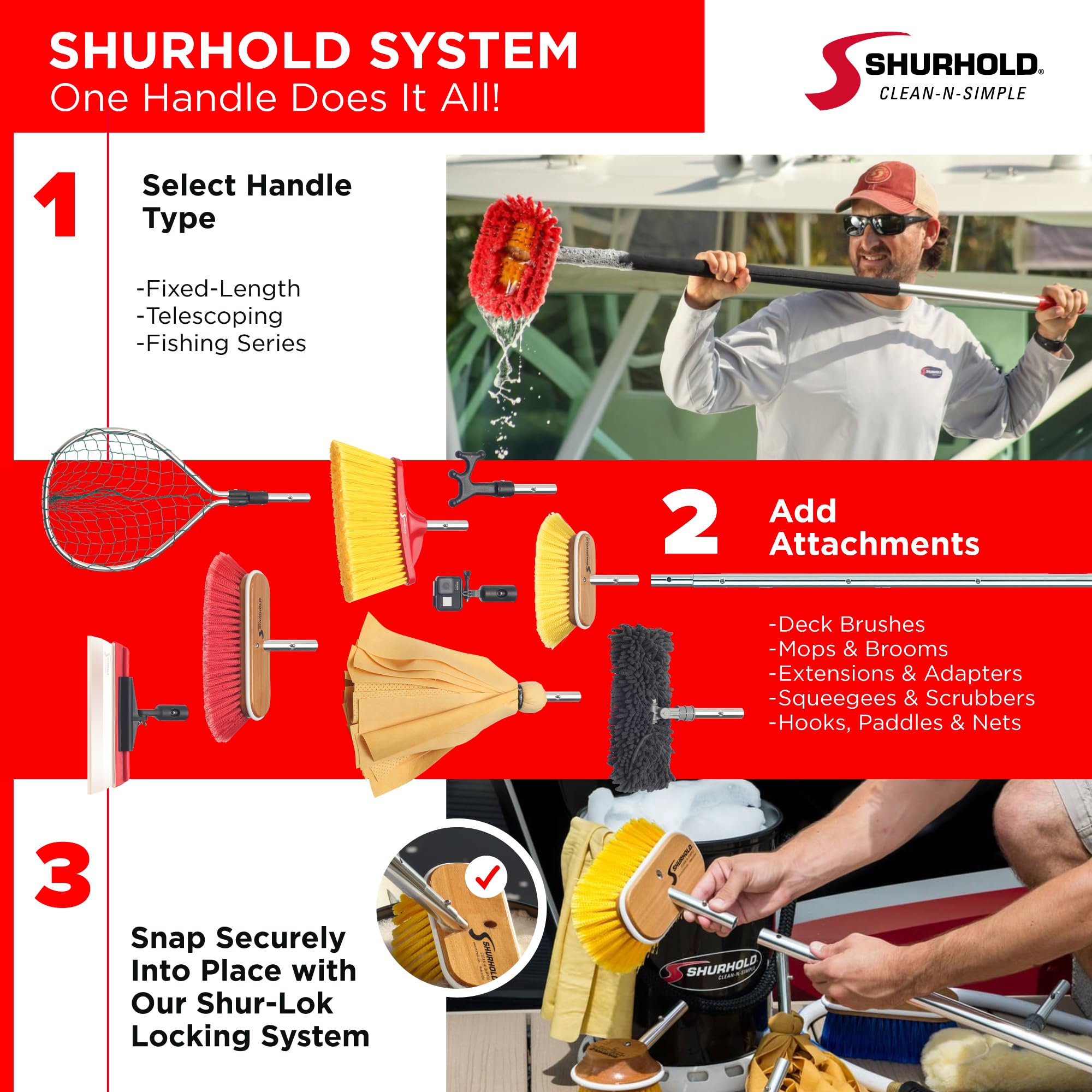 Shurhold 1416 Stainless Steel Squeegees for Removing Water, Traditional Stainless Hardware, Durable Marine Window Cleaning Tool - 16-inch