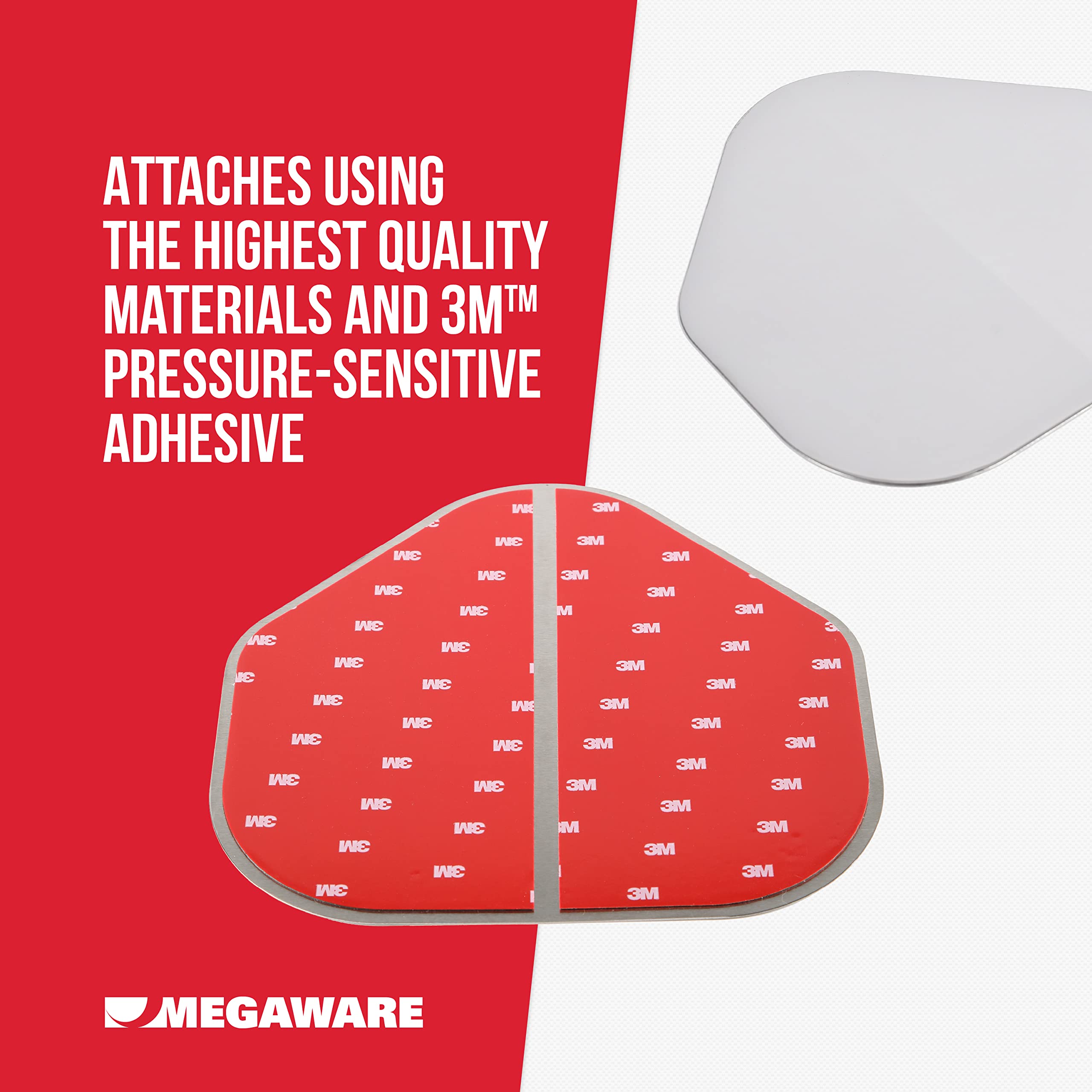 MEGAWARE KEELGUARD XL ScuffBuster BowGuard, Prevent Trailer Bow Roller Damage by Stern Eye Bolt; 3M Adhesive; Stainless Steel Mirror Polished Finish; Easily Bends; Solid (9" x 8.75")