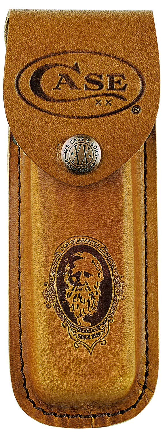 Case WR XX Pocket Knife Burnt 6.5 Bonestag Folding Hunter W/Sheath Item #3574 - (6.5265 SS) - Length Closed: 5 1/4 Inches