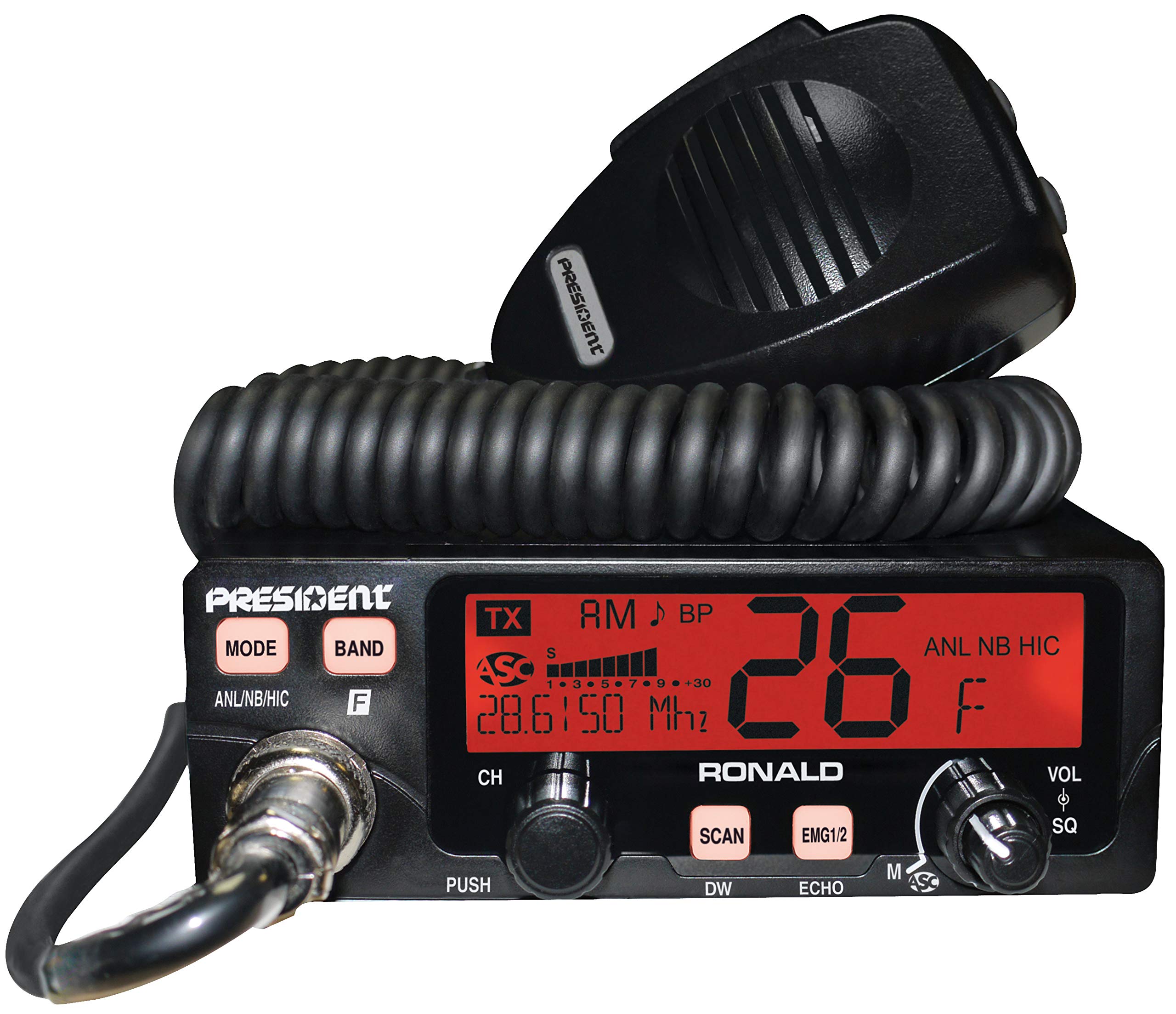 President Ronald 10 Meter Amateur Radio Service 28 to 29.7 MHz