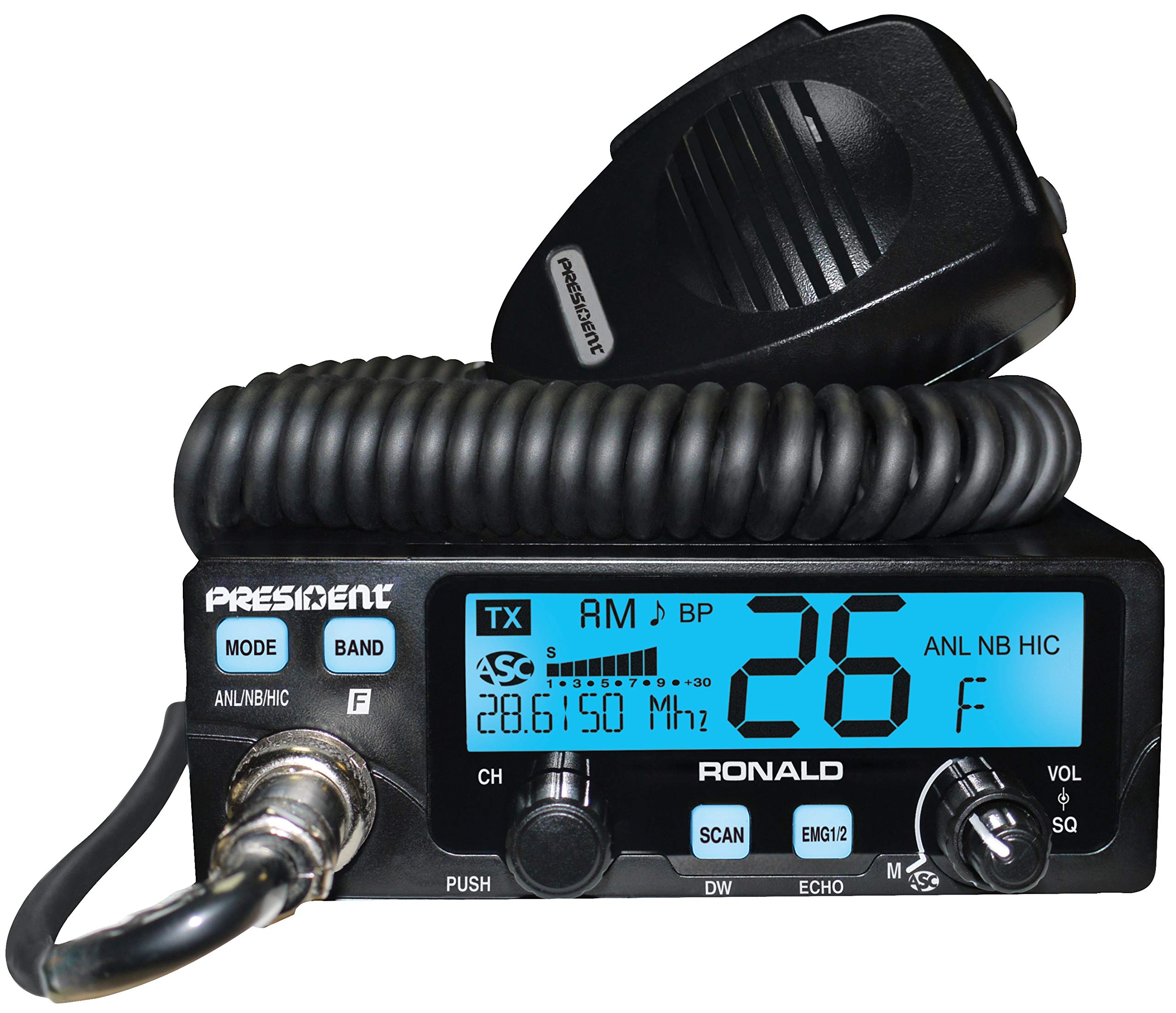 President Ronald 10 Meter Amateur Radio Service 28 to 29.7 MHz