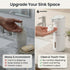 GentleJet JetFoam Automatic Foam Soap Dispenser Touchless Sensor, USB-C Rechargeable, Adjustable Output, IPX5 Waterproof, 300 ml, Bathroom & Kitchen Countertop