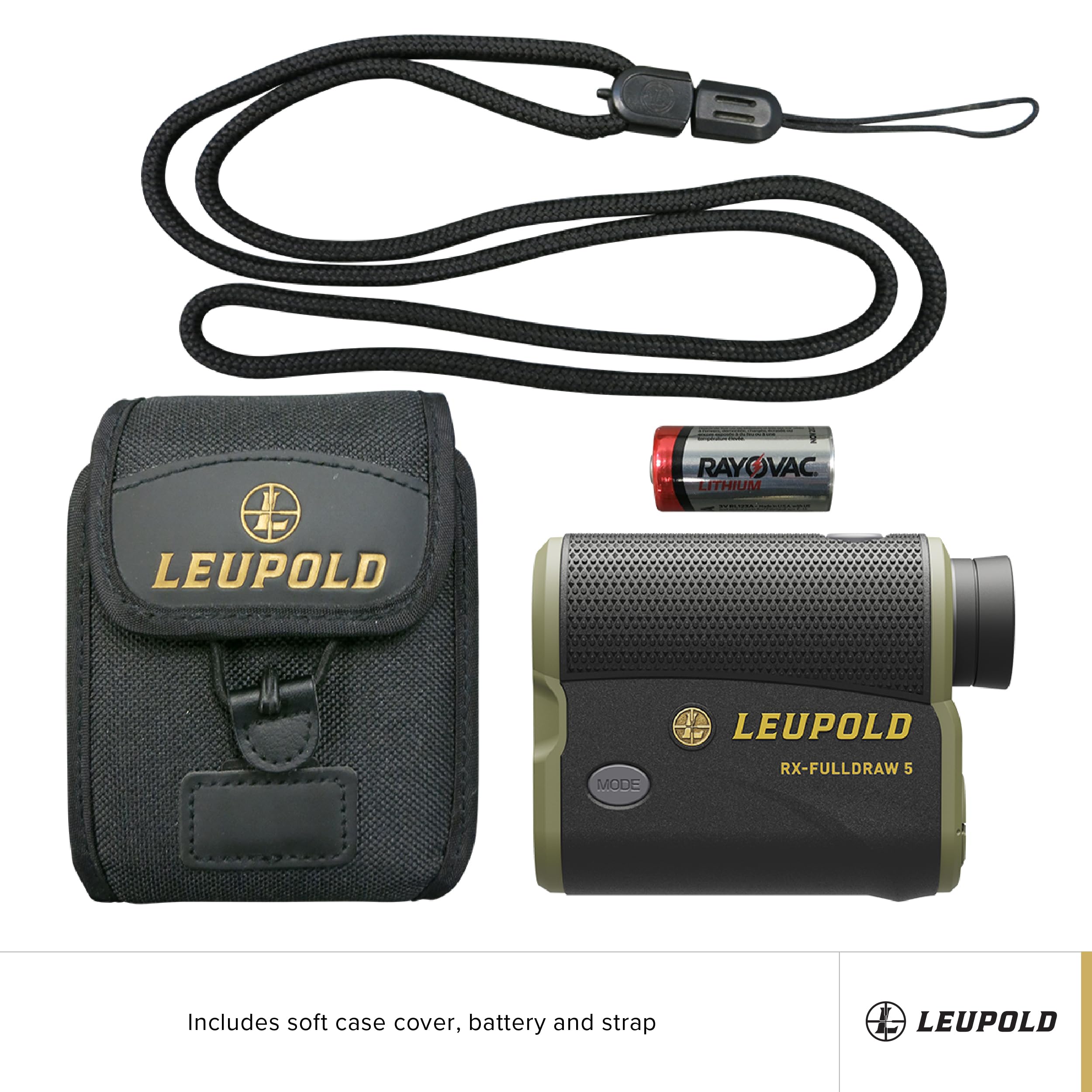 Leupold RX-FullDraw 5 Rangefinder with DNA with Black/Green OLED