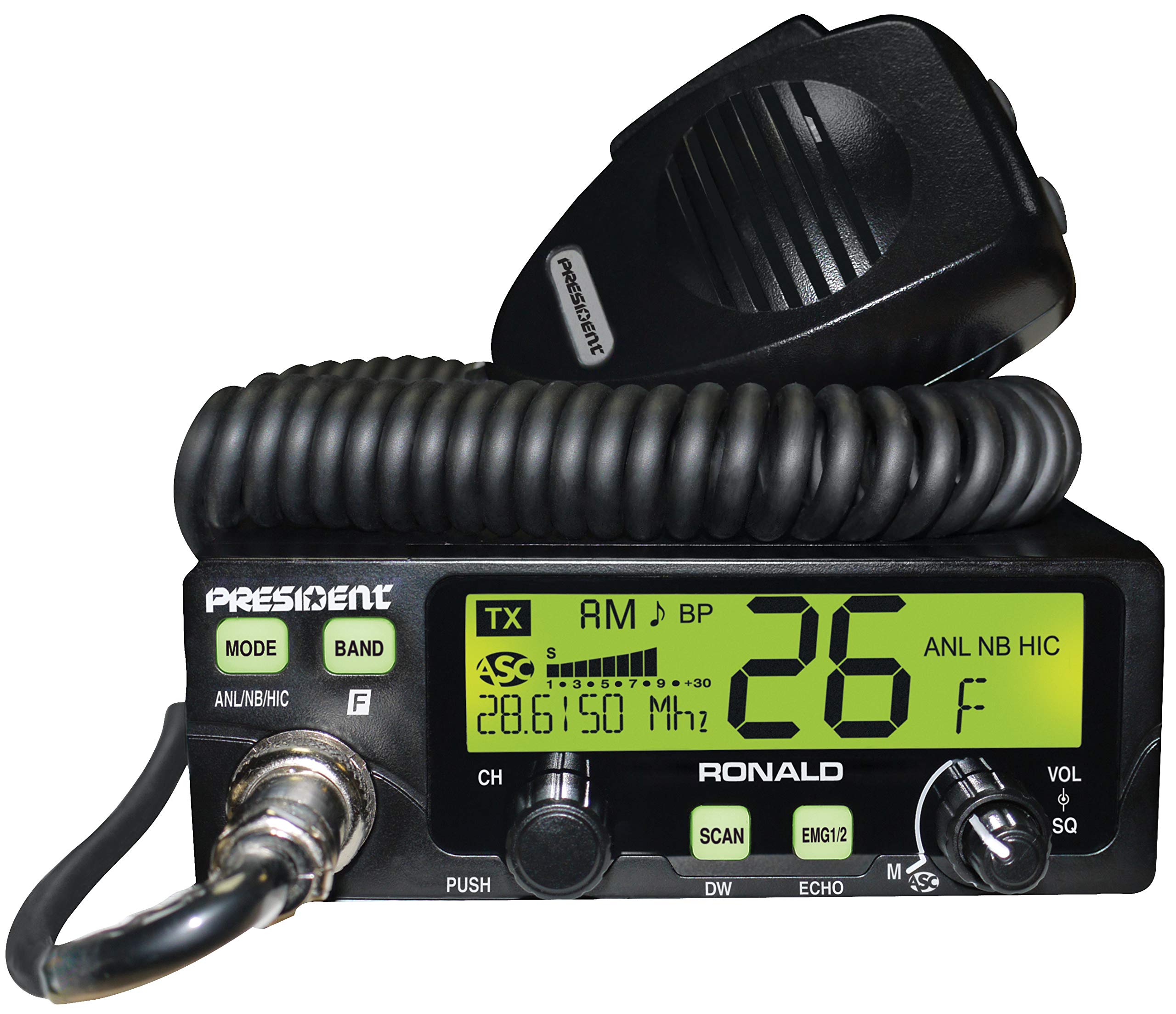 President Ronald 10 Meter Amateur Radio Service 28 to 29.7 MHz