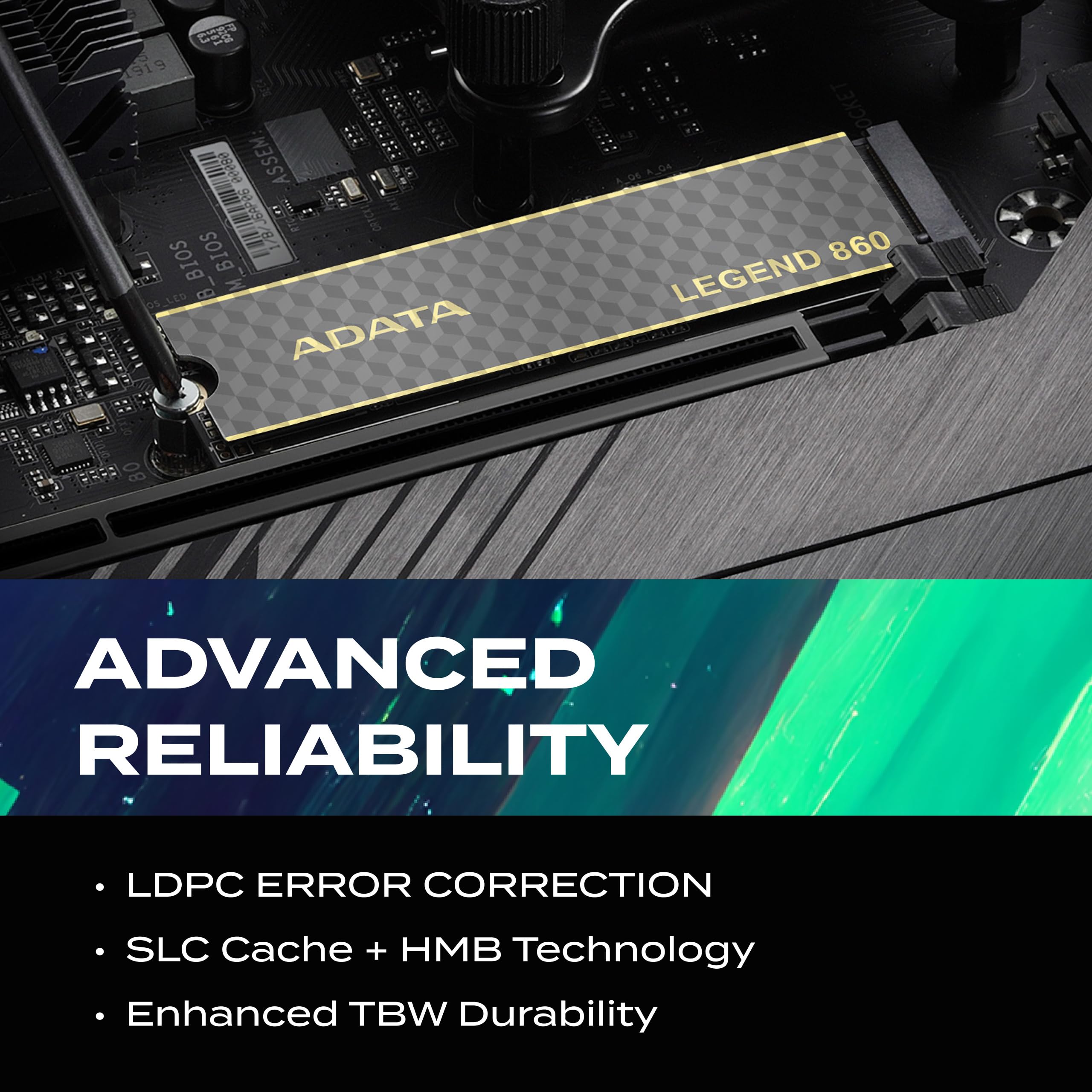 ADATA Legend 860 PCIe Gen4 x4 M.2 2280-1000GB, Powerful and Audacious, Solid State Drive (Legend 860, 1000GB)