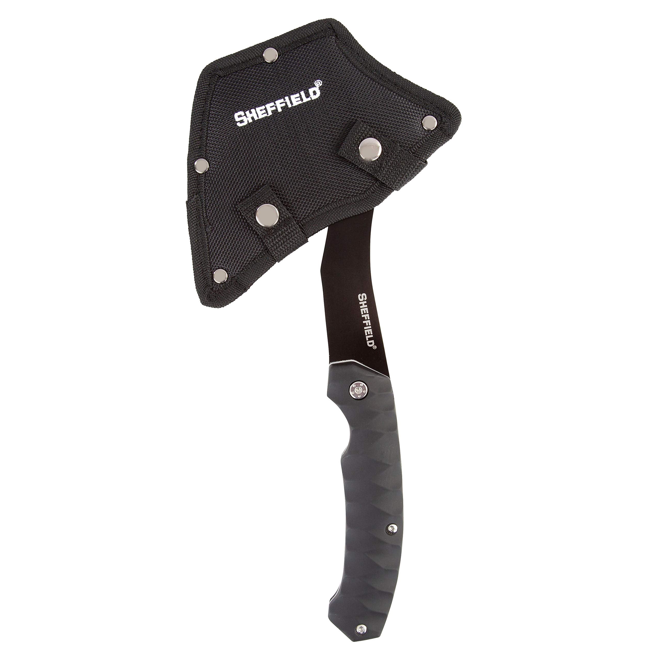 Sheffield 12153 Standoff Tactical Tomahawk with Sheath, Survival Hatchet Lightweight, Hatchet Camping Survival, Hand Hatchets, Axe Throwing Hatchet