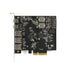 VANTEC 5-Port USB 3.2 GEN2X2 20GBPS with 2C and 3A PCIE Host Card