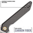 CJRB Rampart Folding Pocket Knife with Clip, Liner Lock, 3.5 Inch Drop Point Blade, Carbon Fiber Handle