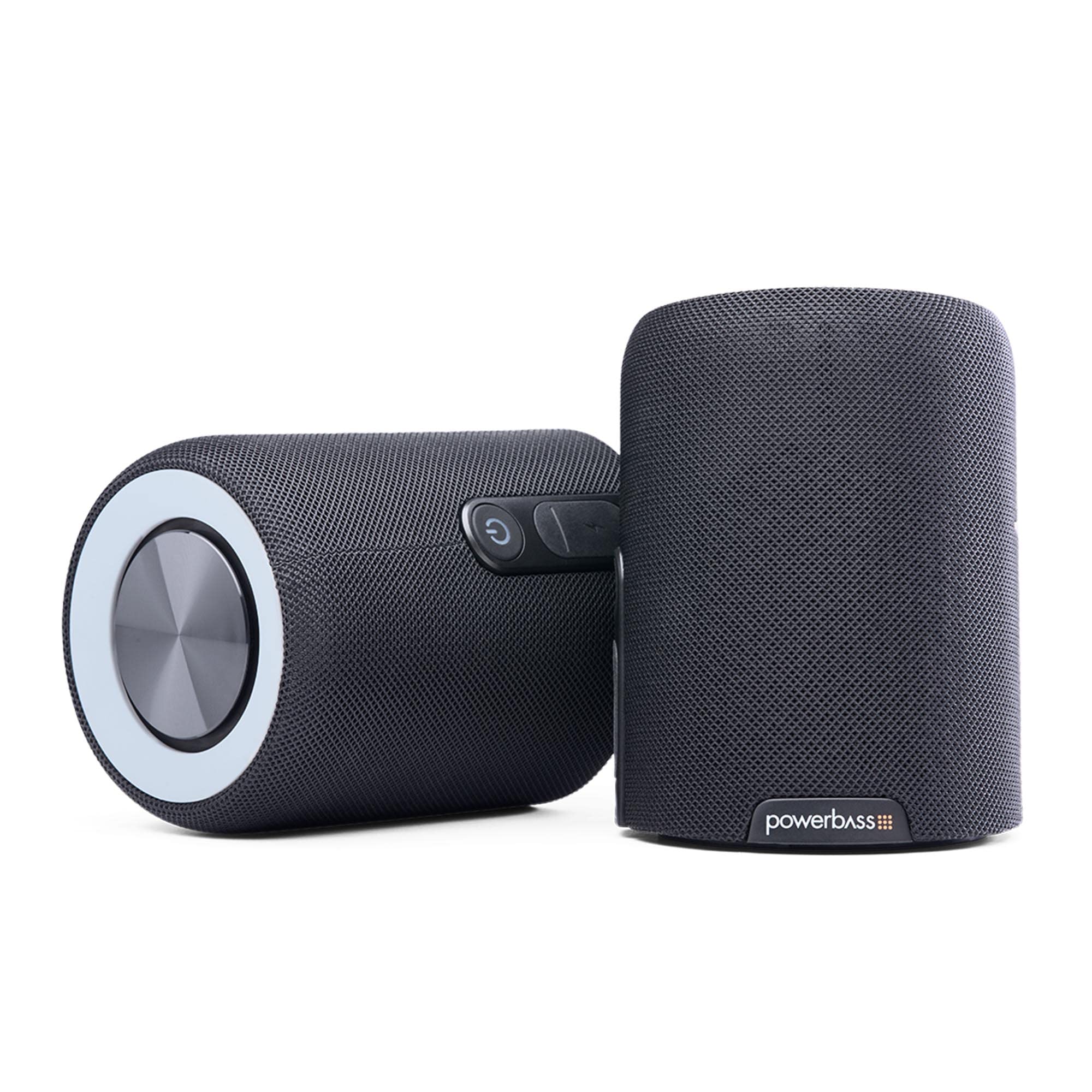PowerBass BT200 Bluetooth Portable Dual Speaker, Black, IPX7 Waterproof, Splittable Stereo Sound