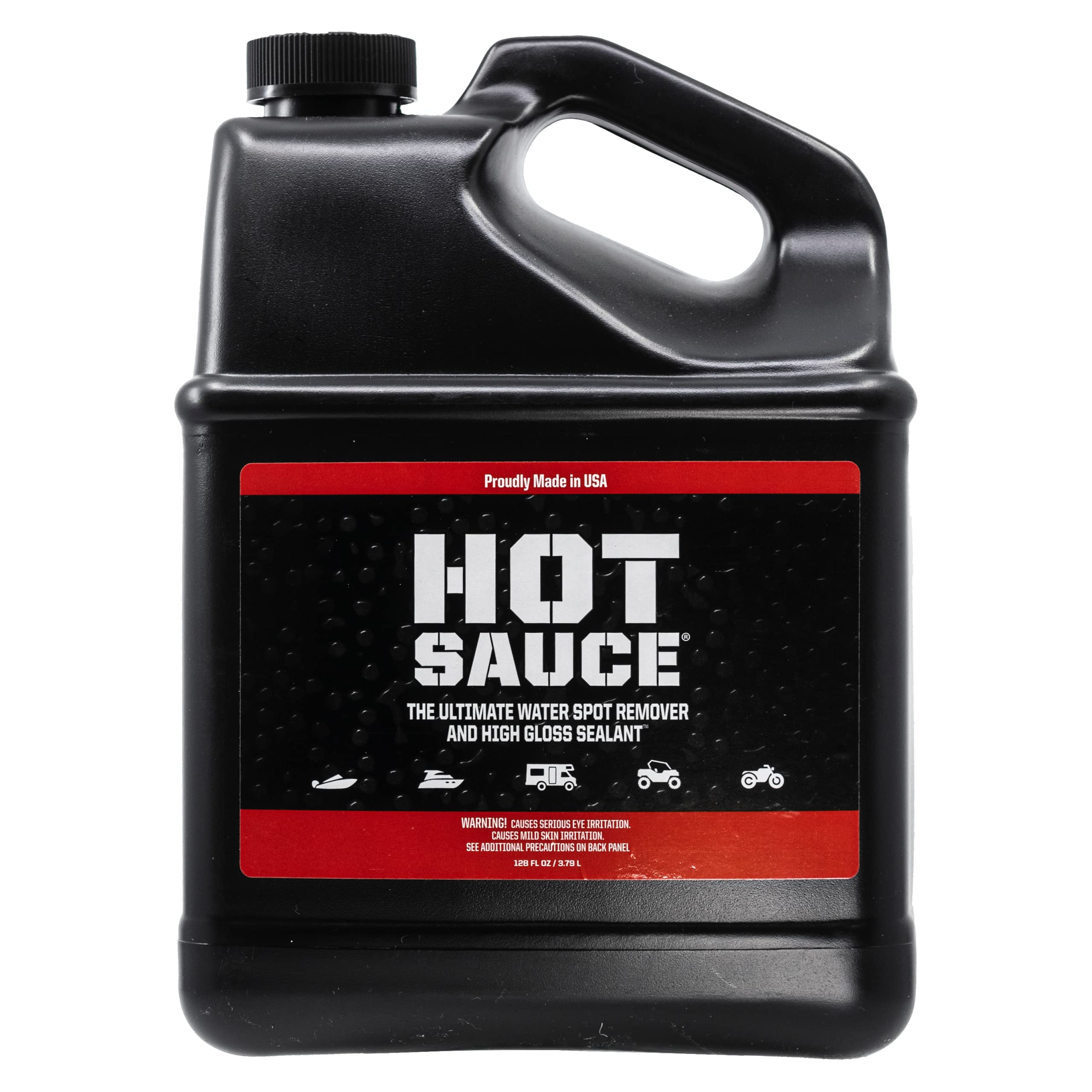 Bling Sauce Hot Sauce Hard Water Spot Remover with Wax Sealants, 1 Gallon