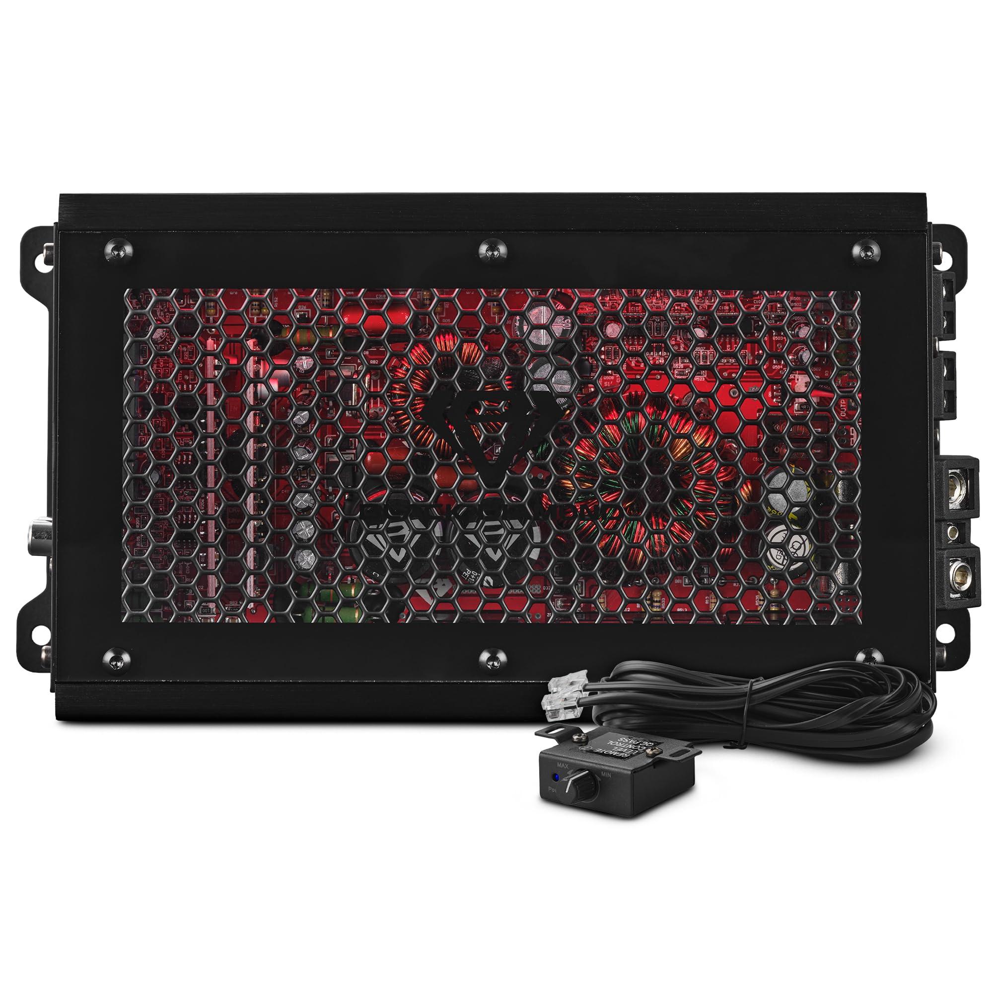 Black Diamond Dia-K1 1-Channel Monoblock Car Amplifier – Class D, 1800W Max, 250W RMS @ 4Ω, Remote Bass Knob, Overload & Thermal Protection
