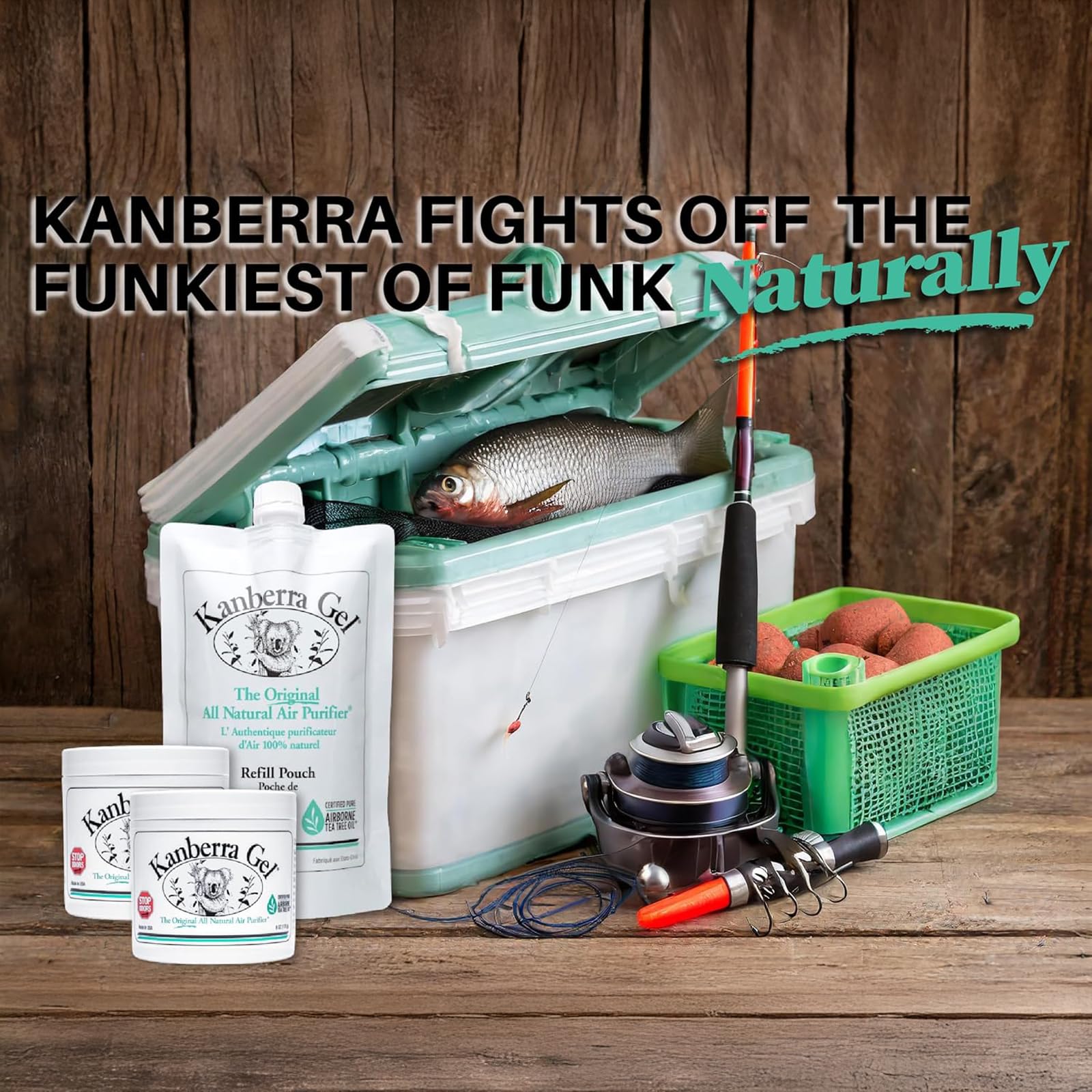 Kanberra Gel Refill Pouch 24oz - All-Natural Tea Tree Oil Odor Eliminator & Air Freshener for Home, Car, RV, Boat, Gym Bag | Eco-Friendly, Long-Lasting Formula, Safe for Pets and Family
