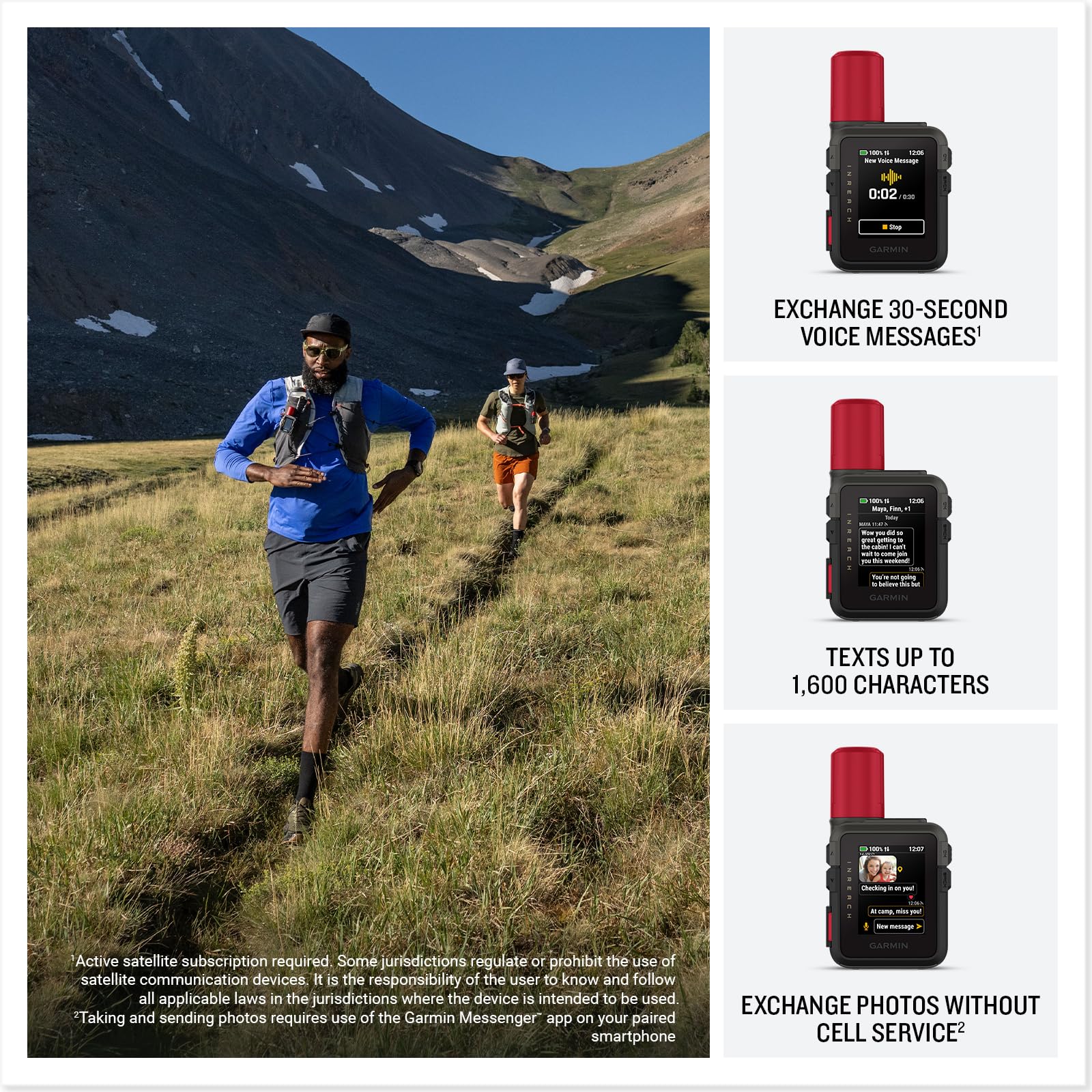 Garmin inReach Mini 3 Plus, Rugged Global Satellite Communicator with Touchscreen Texting, Photo & Voice Messaging, Emergency SOS Messages & Battery Up to 350 Hours with 10-min inReach Tracking