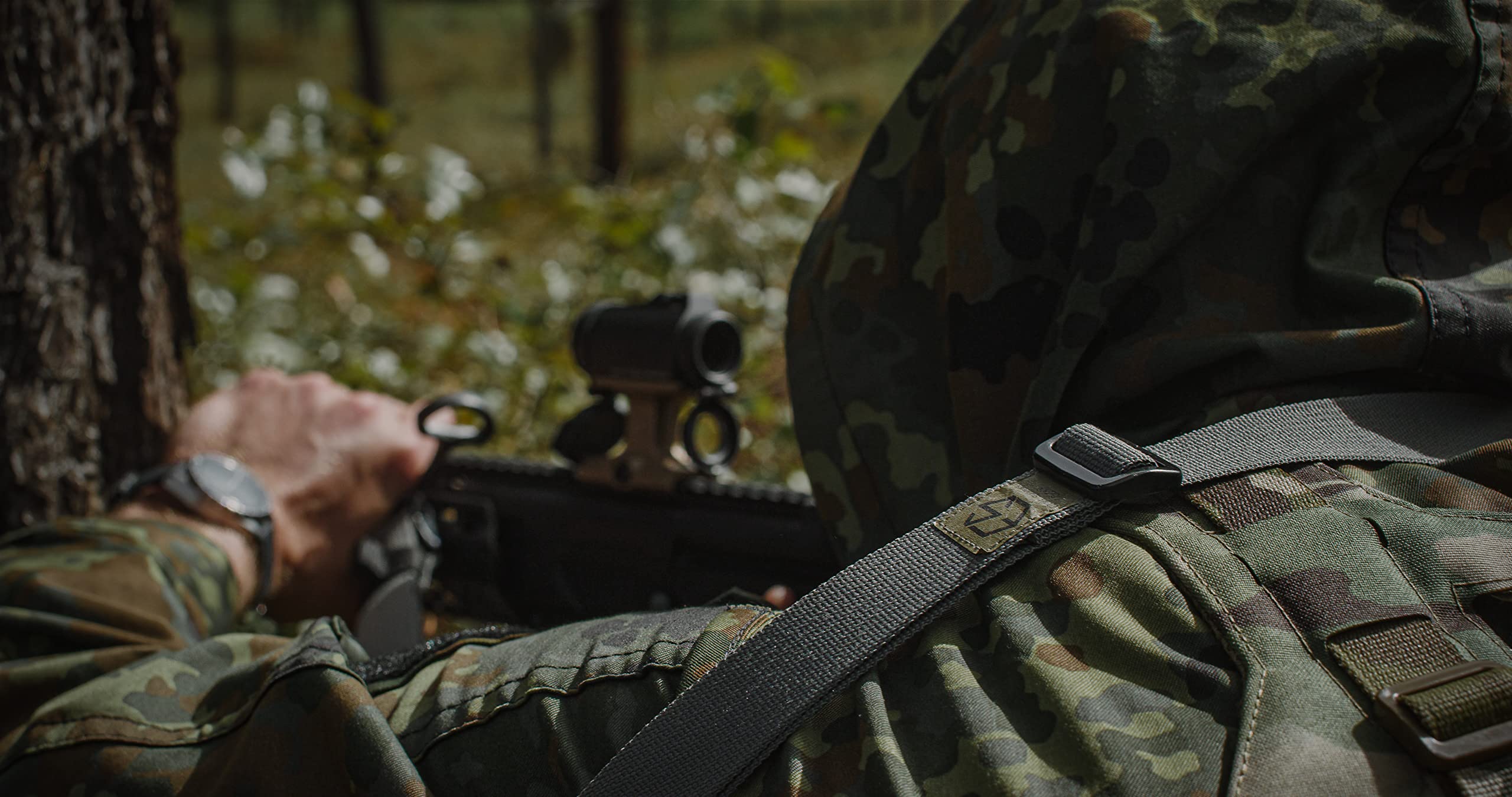 Edgar Sherman Design ESD Sling Tactical Rifle Sling | Two-Point | Mil-Spec | Quick Adjust | Lightweight | Integrated Elastic Retention | Trusted by Special Operations | USA Made (Ranger Green/Black)