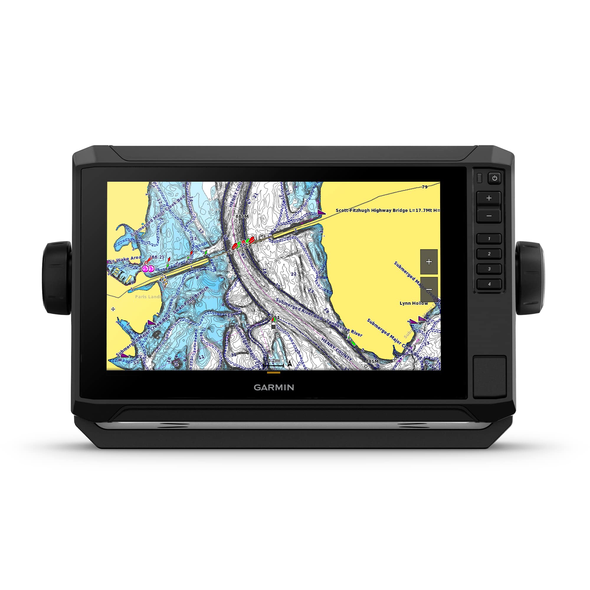 Garmin ECHOMAP UHD2 93sv Without Transducer, 9 Touchscreen Chartplotter, Garmin Navionics+ U.S. Inland