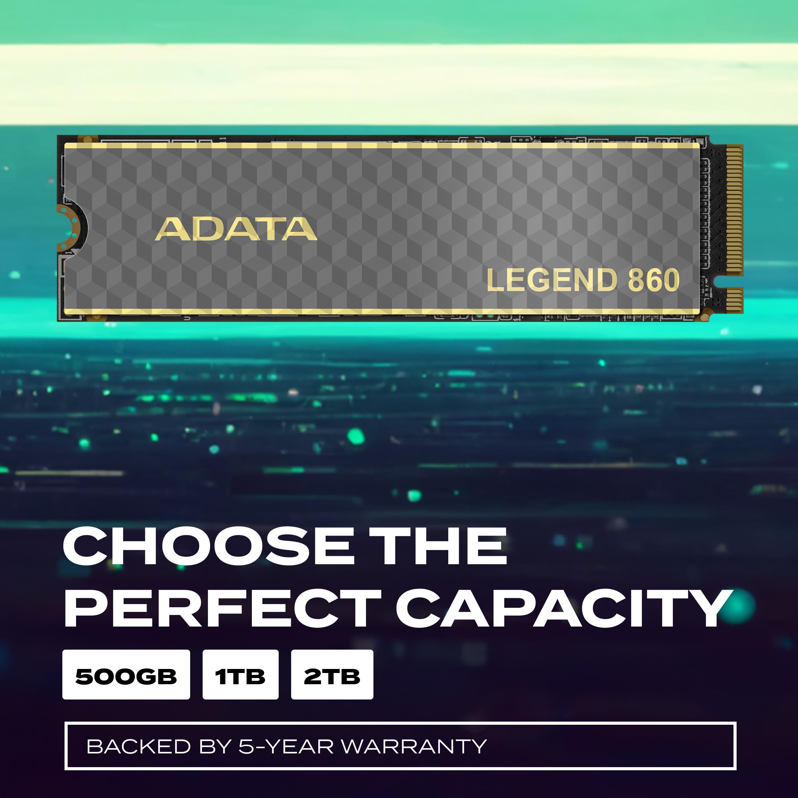 ADATA Legend 860 PCIe Gen4 x4 M.2 2280-1000GB, Powerful and Audacious, Solid State Drive (Legend 860, 1000GB)