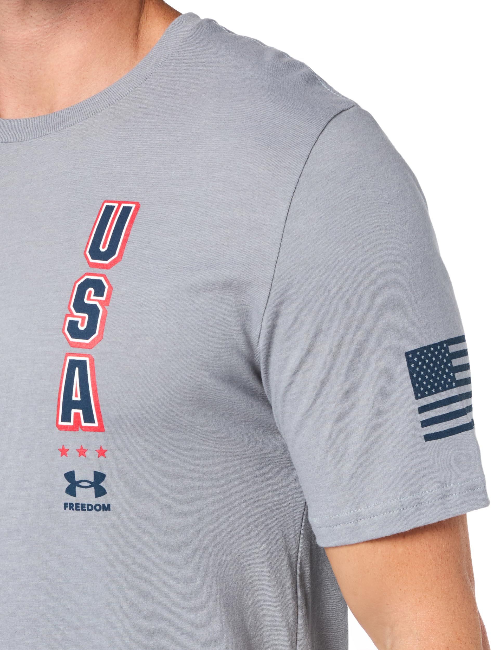 Under Armour Men's Freedom Graphic Short Sleeve T-ShirtDISC, (035) Steel Medium Heather / / Academy, XX-Large