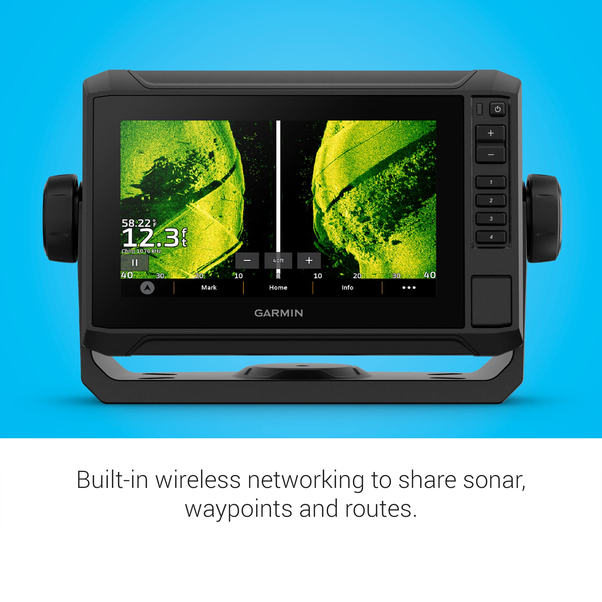 Garmin ECHOMAP UHD2 74sv Without Transducer, 7 Touchscreen Chartplotter, Garmin Navionics+ U.S. Coastal