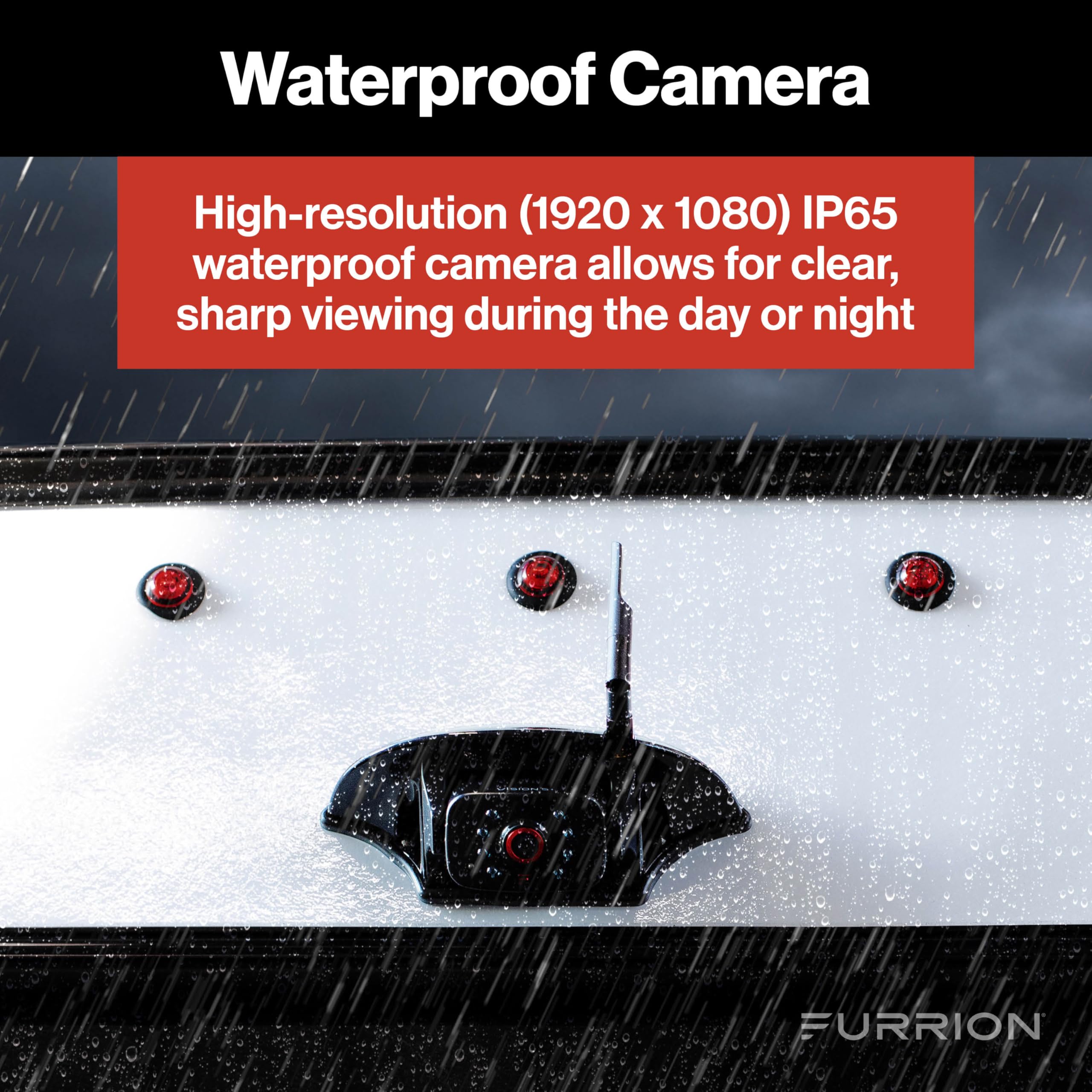 Furrion 2021124370 Vision S+ RV Backup Camera System - 5" Monitor, Rear Sharkfin Camera #FOS5HTASF