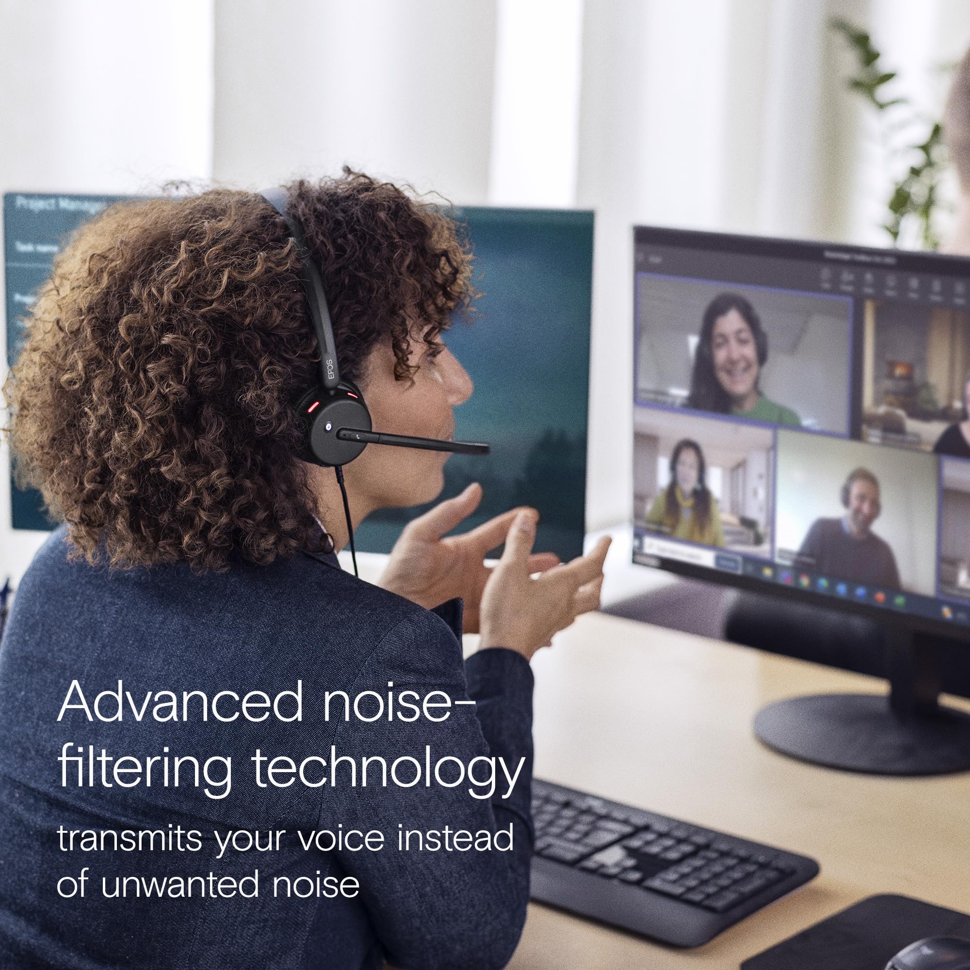 EPOS Impact 460T Binaural On-Ear USB C and USB A Wired Headset with Dual Noise-Canceling Mics, Microsoft Teams Certified, Plug-and-Play, Ideal for Office, Remote Work, Zoom & Business Calls