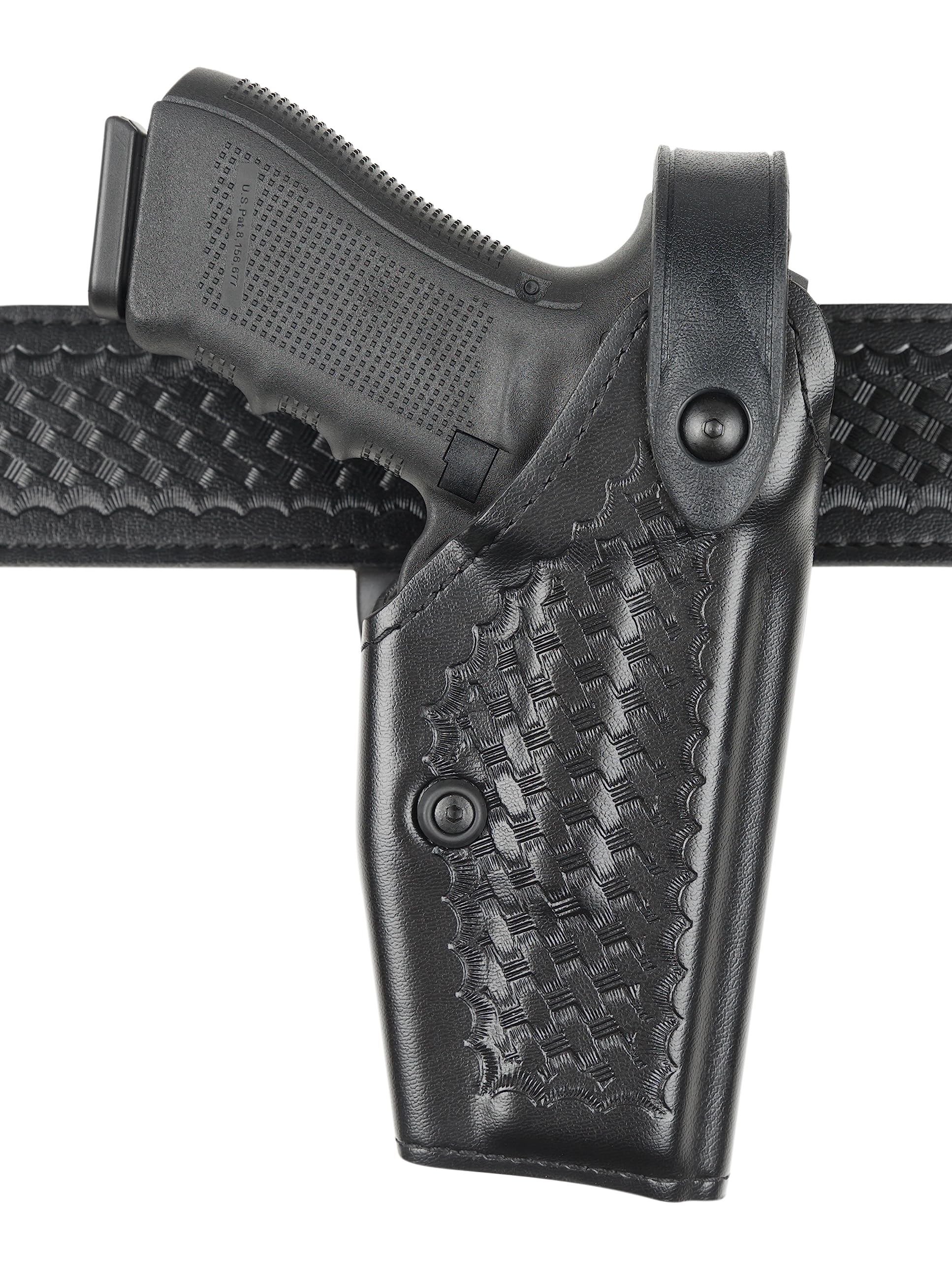 Safariland, 6280, SLS, Level 2 Retention Duty Holster, Fits: Glock 17, 22, 31, Mid-Ride, Basketweave Black, Right Hand