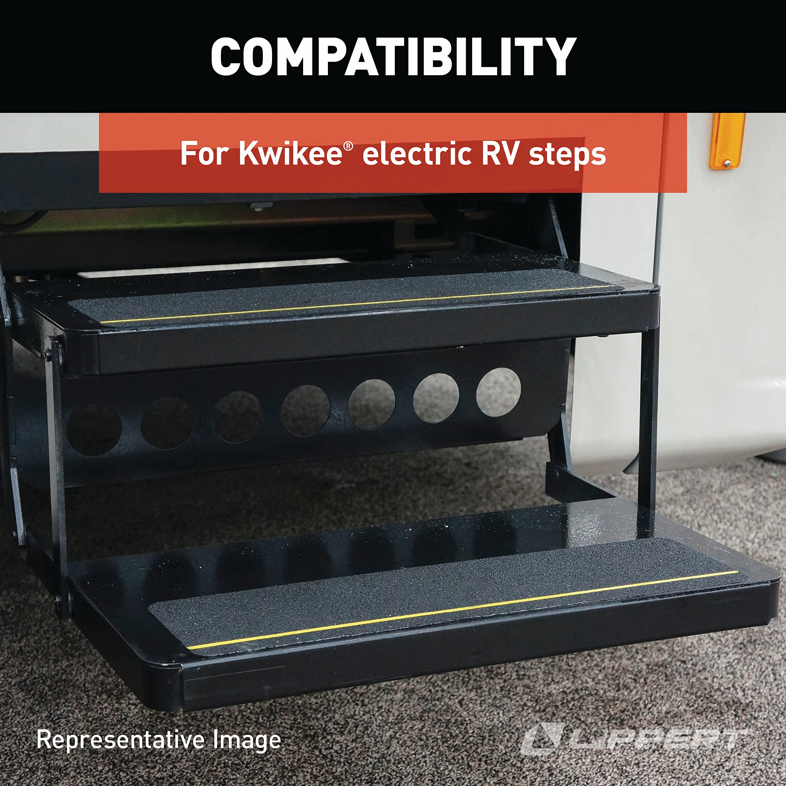 Kwikee Replacement Electric RV Step 4-Way Wiring Plug with Packard Connector for 5th Wheel RVs, Travel Trailers and Motorhomes, 4-Pin Pre-Wired Harness with Male Connection - 369243