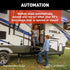 Kwikee 35 Series Single 12V Electric RV Step Assembly, 8.5" Rise, 300 lbs. Heavy-Gauge Steel, Obstruction Sensors, Hidden Light, Anti-Slip Steps, Travel Trailers, 5th Wheels, Campers - 903500906