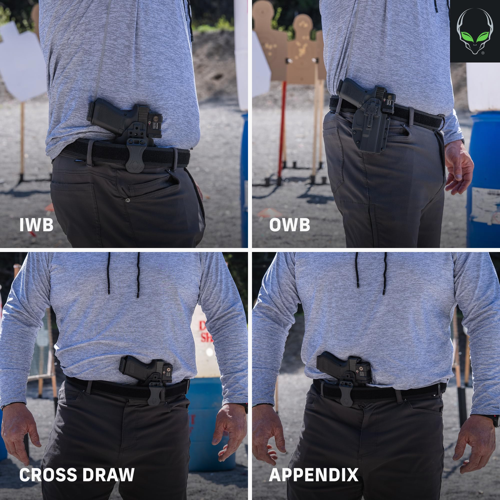 Alien Gear Photon Holster  Fits Sig P365 XL & P365 XL Spectre Comp  IWB & OWB  Ambidextrous  Optic Compatible  Compact Light Required (TLR-7 Sub/TCM-365 Only)  Made in USA