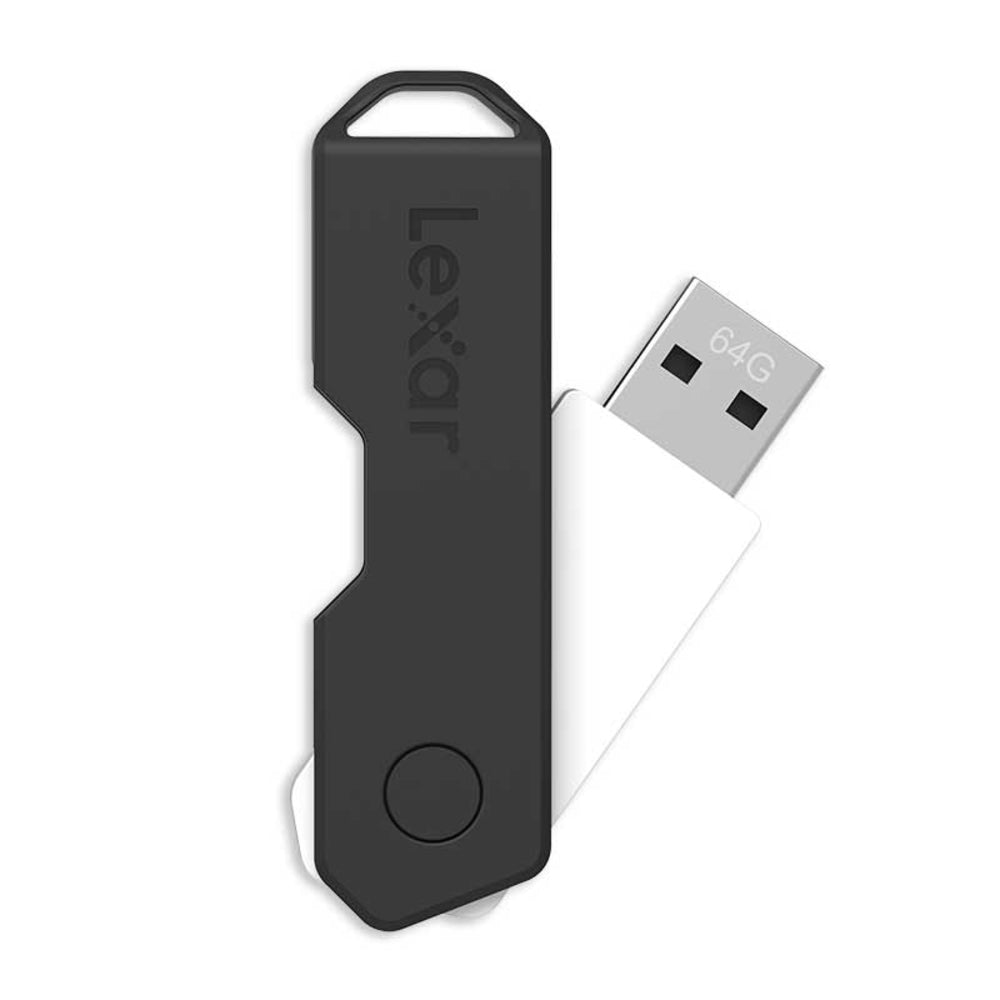 Lexar LJDtt2-64GABNABK USB 2.0 Flash Drive 64GB TwistTurn2 Black Image 1