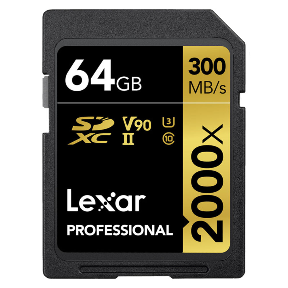 Lexar Media LSD2000064G-BNNNU Flash Memory 64GB Professional 2000X SDXC UHS-II Image 1