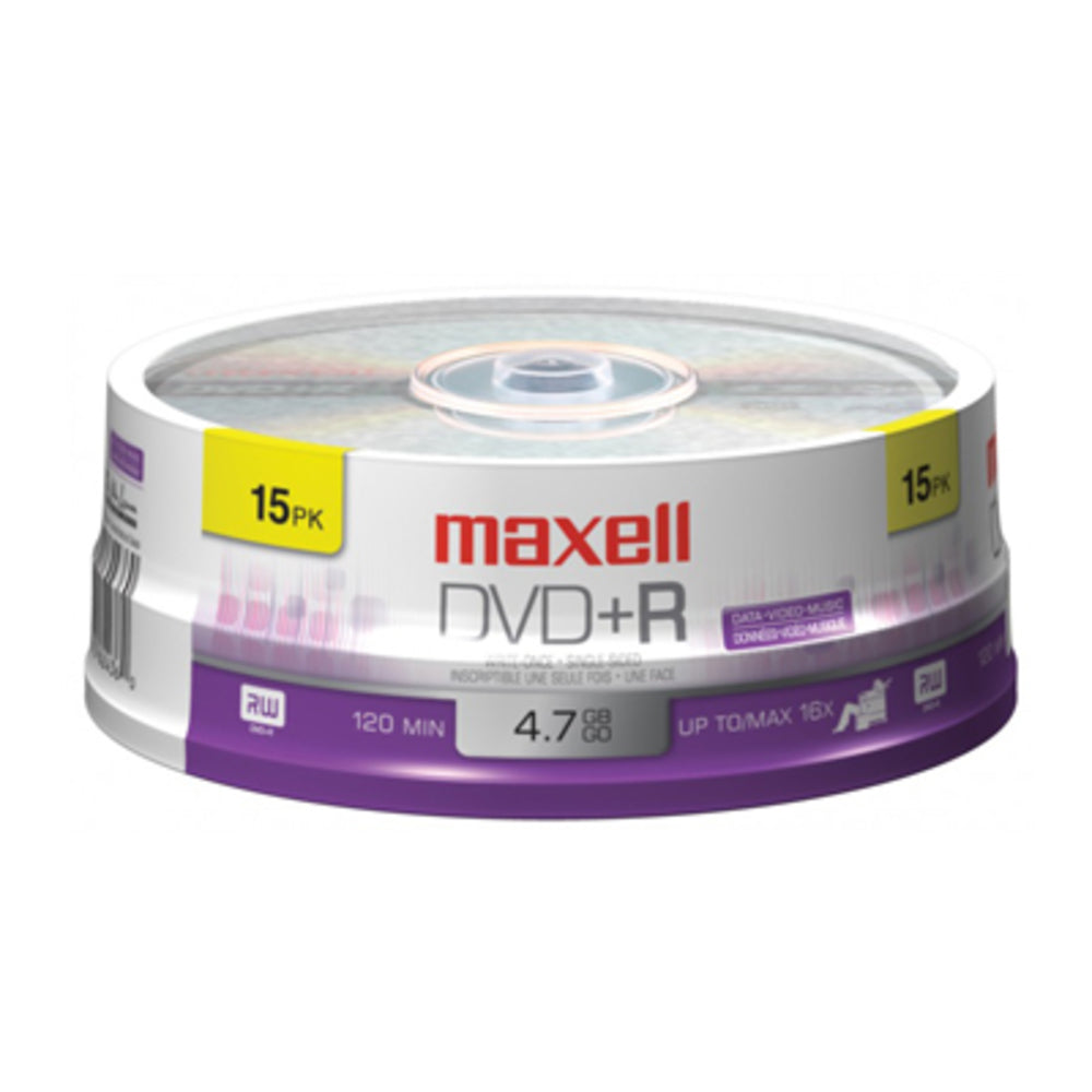 Maxell 639008 Dvd+R 4.7Gb16X 15Pk Spindle Image 1
