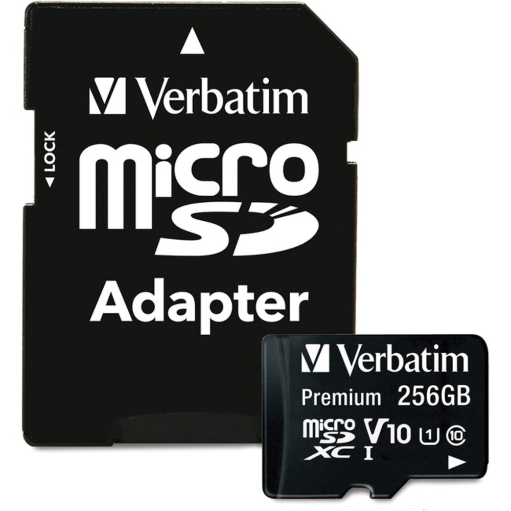 Verbatim Americas Llc 70364 256Gb Premium Microsdxc Uhs-1 Class 10 Memory Card Image 1