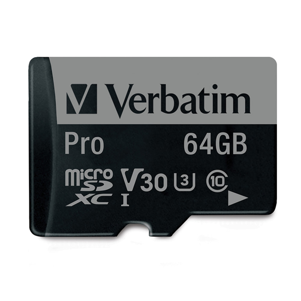 Verbatim 47042 64GB Pro 600X microSDXC Memory Card Adapter UHS-I Image 1
