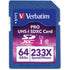 Verbatim 97466 Pro Sdxc Memory Card 64Gb 233X Uhs-1 Class 10 Taa Image 1