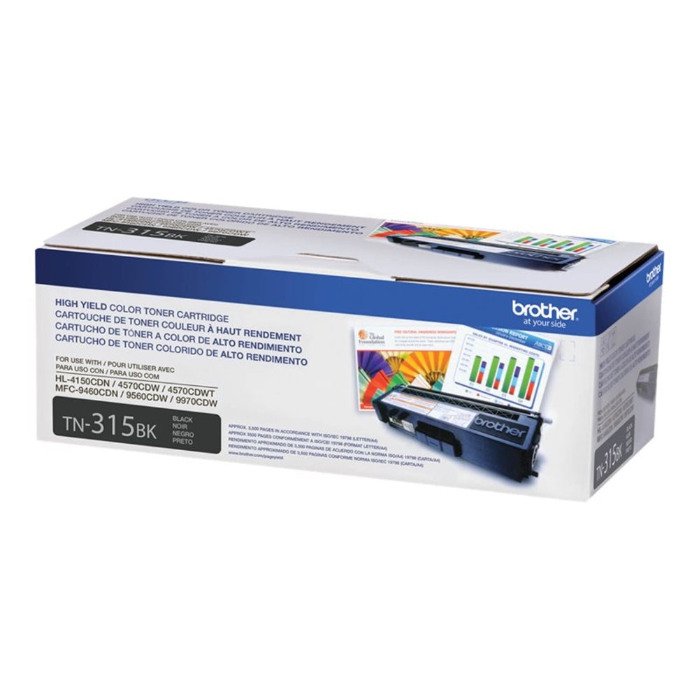 BROTHER INTERNATIONAL CORPORAT TN315BK HIGH YIELD BLACK TONER CARTRIDGE YIELDS Image 1