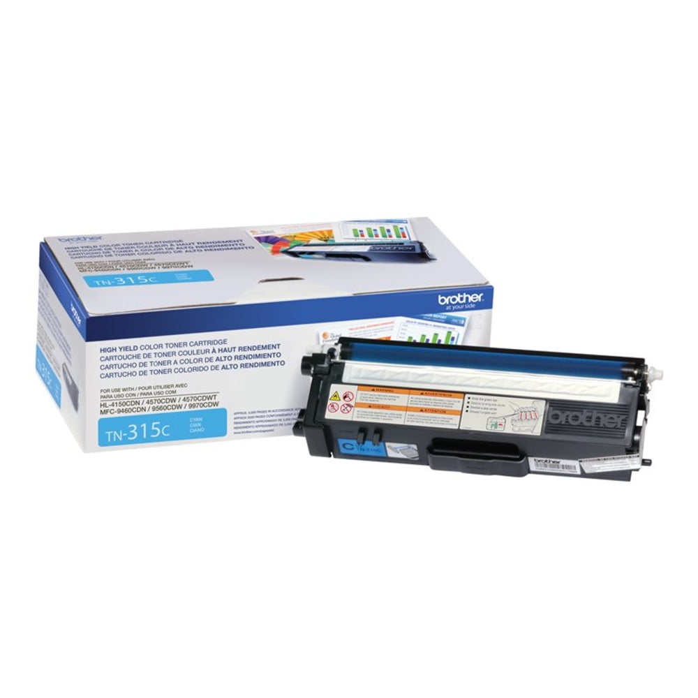 BROTHER INTERNATIONAL CORPORAT TN315C HIGH YIELD CYAN TONER CARTRIDGE YIELDS Image 1