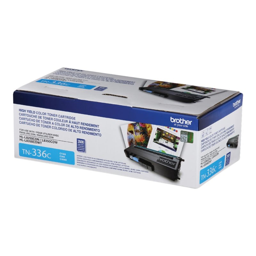 Brother TN-336C Cyan Toner Cartridge - High Yield Image 1