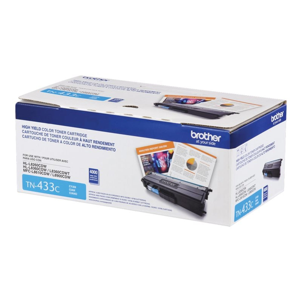 BROTHER INTERNATIONAL CORPORAT TN433C HIGH YIELDCYAN TONER Image 1
