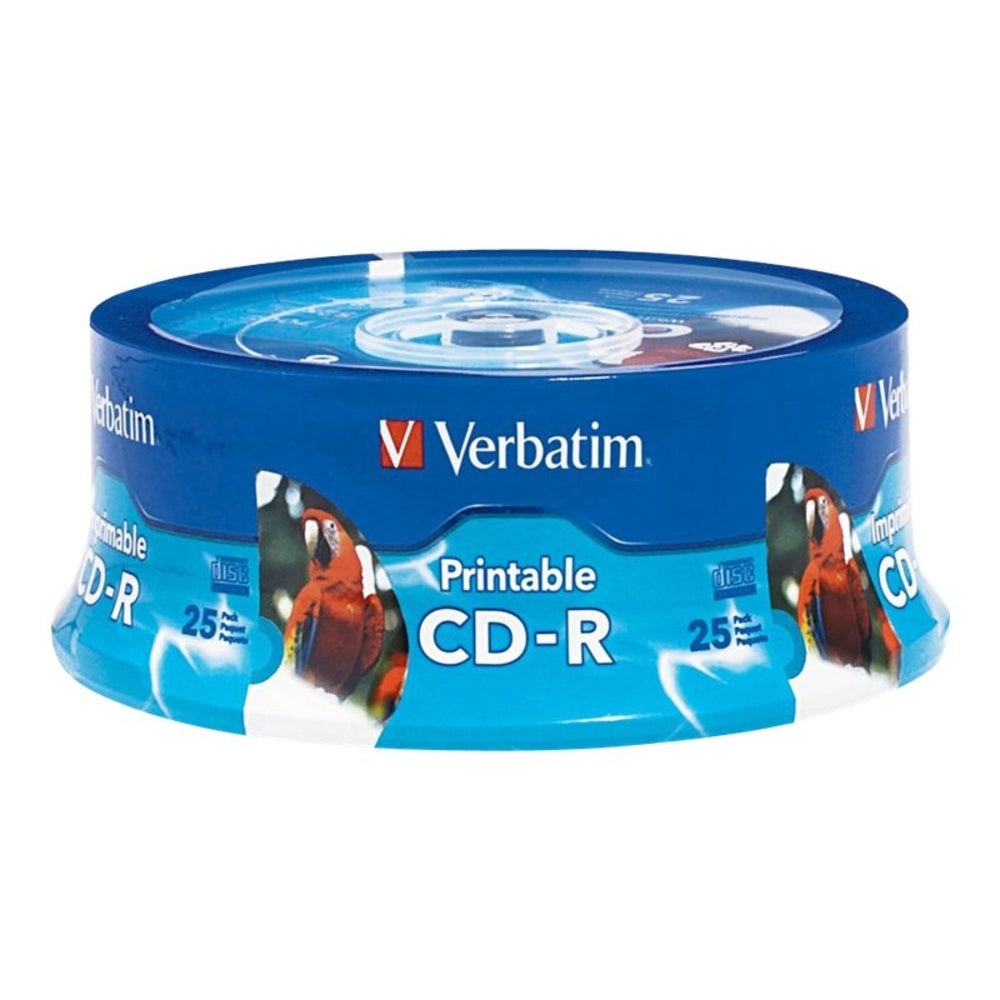Verbatim 96189 CD-R 700MB 52X White Inkjet Printable Image 1