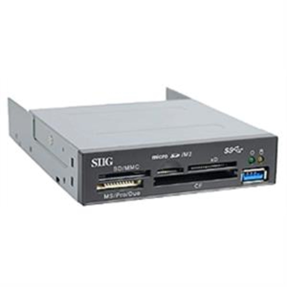 SIIG JU-MR0A11-S1 USB 3.0 Internal Bay Multi Card Reader - Black
